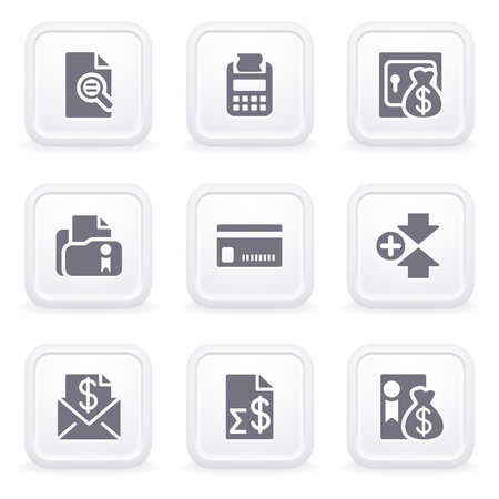 Internet icons on gray buttons 14のイラスト素材