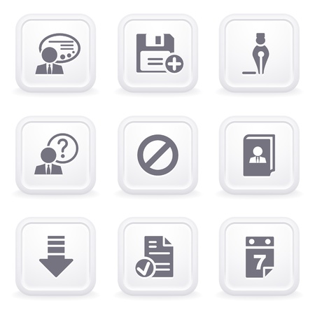 Internet icons on gray buttons 2のイラスト素材