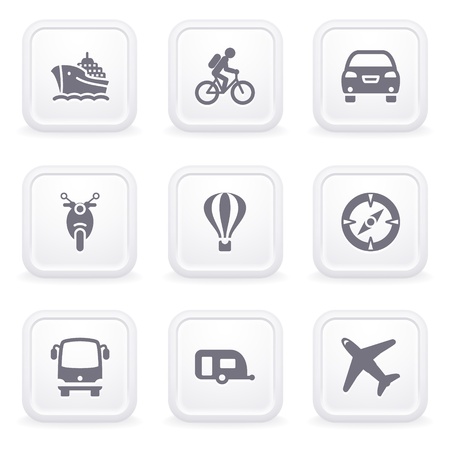 Internet icons on gray buttons 20のイラスト素材