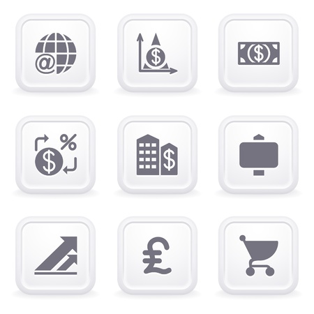 Internet icons on gray buttons 23のイラスト素材
