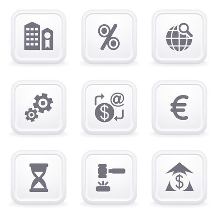 Internet icons on gray buttons 25のイラスト素材