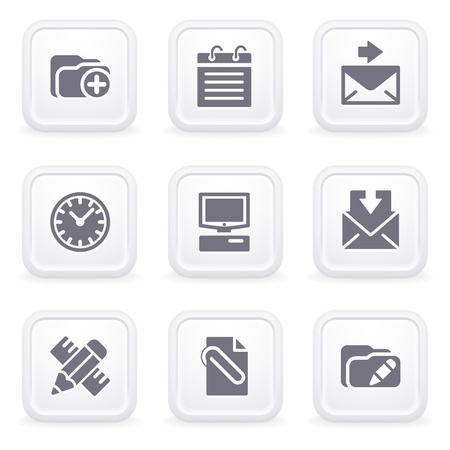 Internet icons on gray buttons 27のイラスト素材