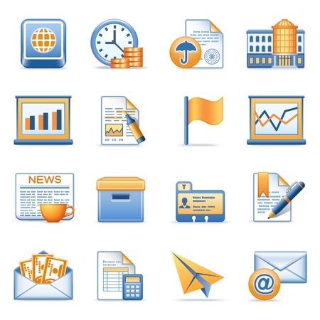 Icons for web blue orange series 5のイラスト素材