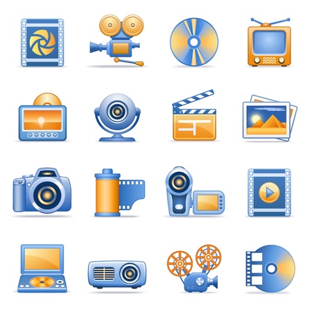 Icons for web blue orange series 8のイラスト素材