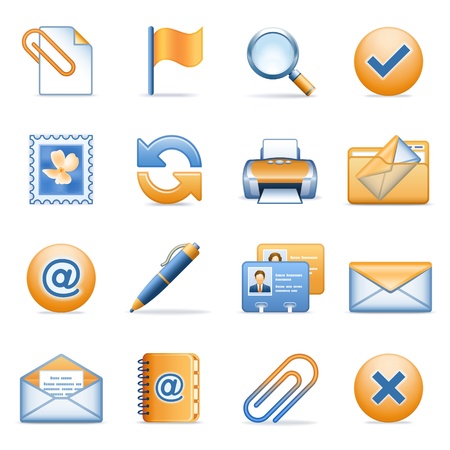 Icons for web blue orange series 9のイラスト素材