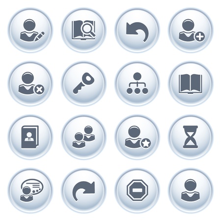 Users web icons on buttons のイラスト素材