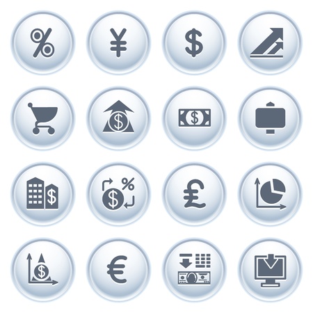 Finance web icons on buttons のイラスト素材