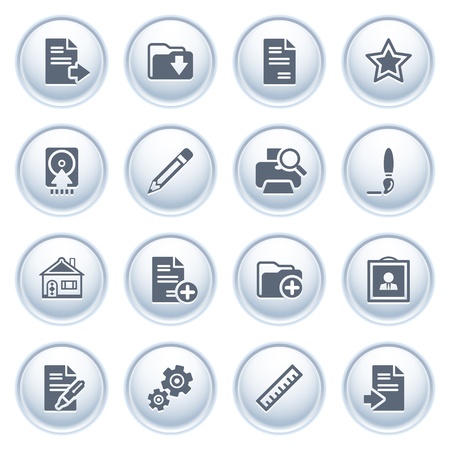 Document icons on buttons, set 2のイラスト素材