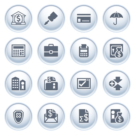 Banking web icons on buttons のイラスト素材