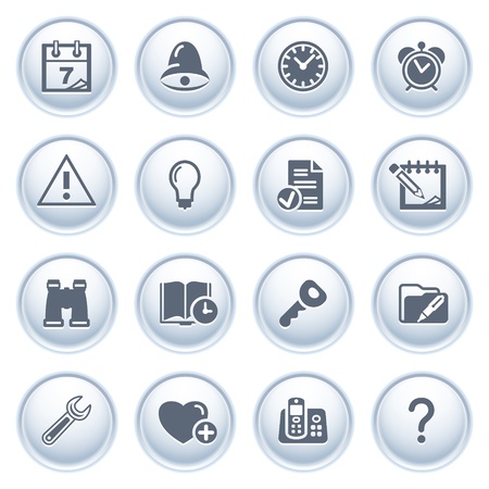 Organizer web icons on buttons のイラスト素材