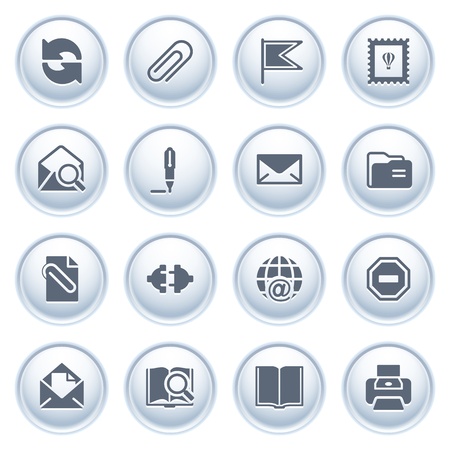 E-mail web icons on buttons のイラスト素材