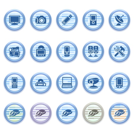Blue web icons set 13のイラスト素材