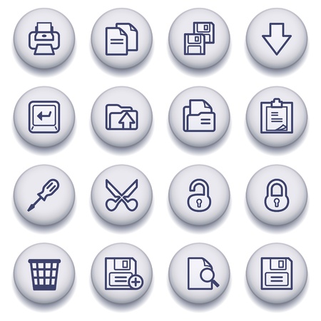 icons set for websites, guides, booklets.のイラスト素材