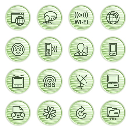 Communication icons  Green series のイラスト素材