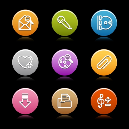 Color circle web icons, set 27のイラスト素材