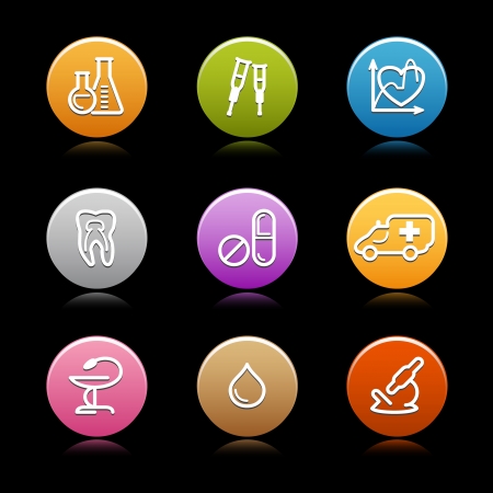 Color circle web icons, set 26のイラスト素材