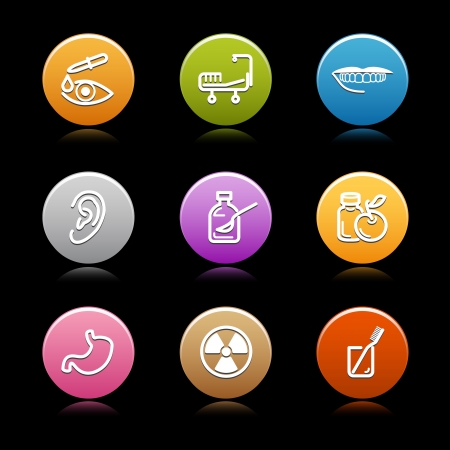 Color circle web icons, set 23のイラスト素材