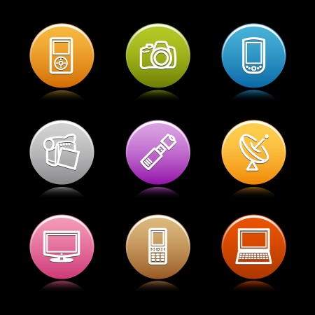 Color circle web icons, set 22のイラスト素材