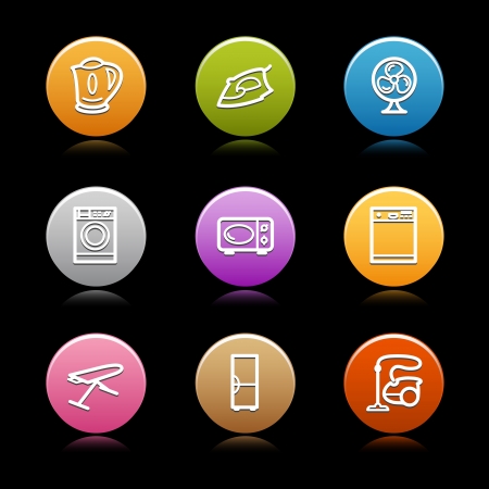 Color circle web icons, set 20のイラスト素材