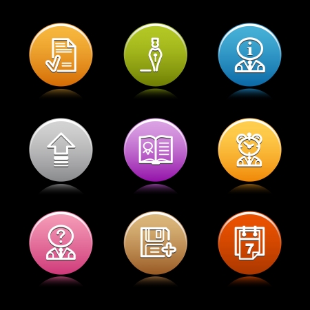 Color circle web icons, set 18のイラスト素材