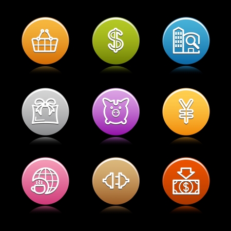 Color circle web icons, set 13のイラスト素材