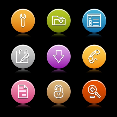 Color circle web icons, set 2のイラスト素材