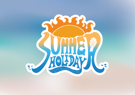 Summer holiday lettering.のイラスト素材