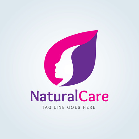 Natural Care logo,Feminine Logo,beauty salon logo,vector logo templateのイラスト素材