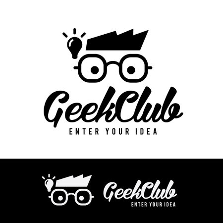 Geek Club logo,idea logo,vector logo templateのイラスト素材