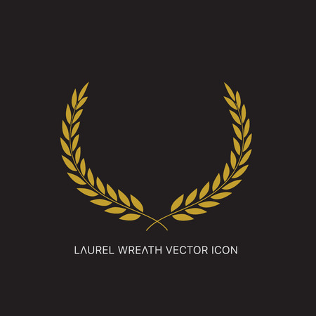 Vector gold award laurel wreath.のイラスト素材