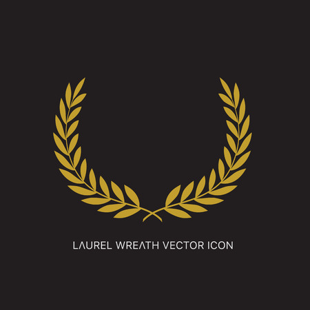 Vector gold award laurel wreath.のイラスト素材
