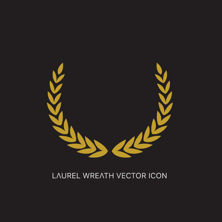 Vector gold award laurel wreath.のイラスト素材