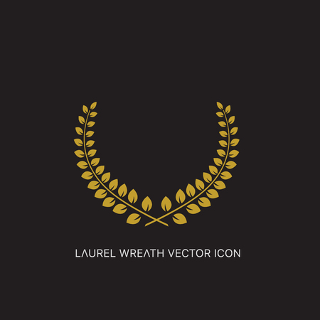 Vector gold award laurel wreath.のイラスト素材