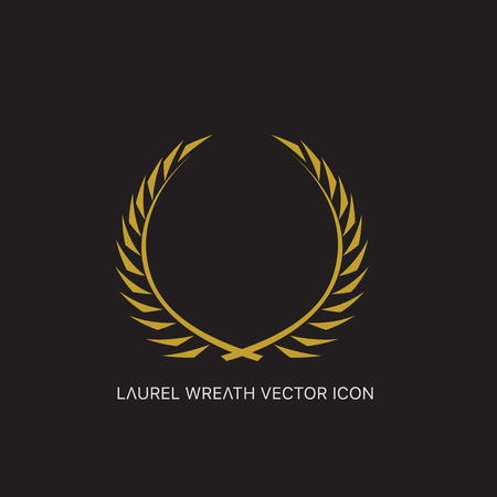 Vector gold award laurel wreath.のイラスト素材