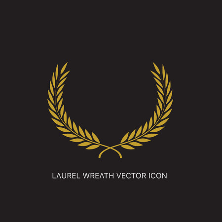 Vector gold award laurel wreath.のイラスト素材