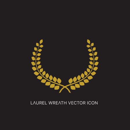 Vector gold award laurel wreath.のイラスト素材