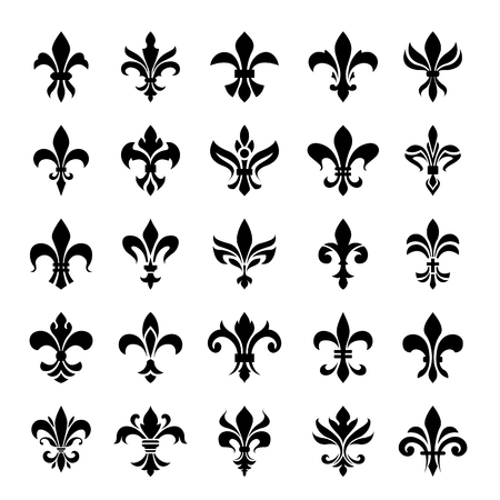 Royal french heraldry design elements for coat of arms and logo design.のイラスト素材