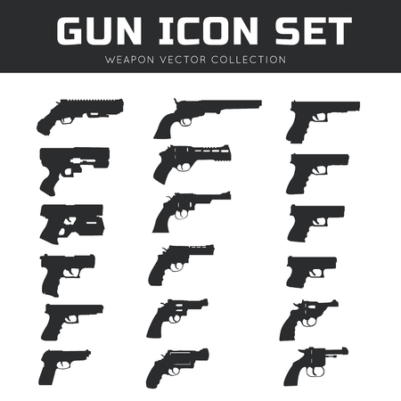 Set icons of weapons. Vector illustrationのイラスト素材