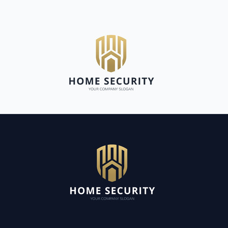 Home Security Logo, Real estate logoのイラスト素材