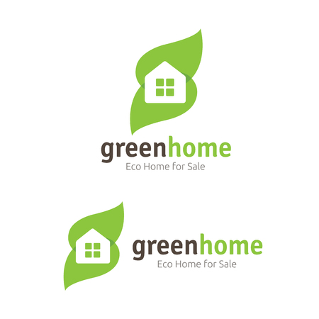 Green home logo templateのイラスト素材