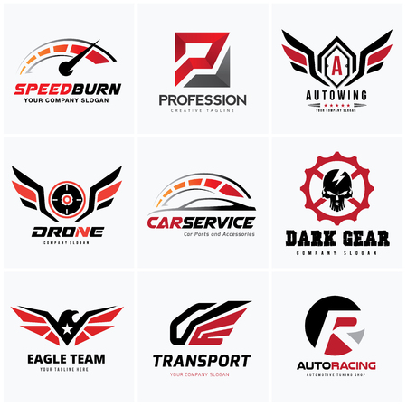 Car and automotive logo setのイラスト素材