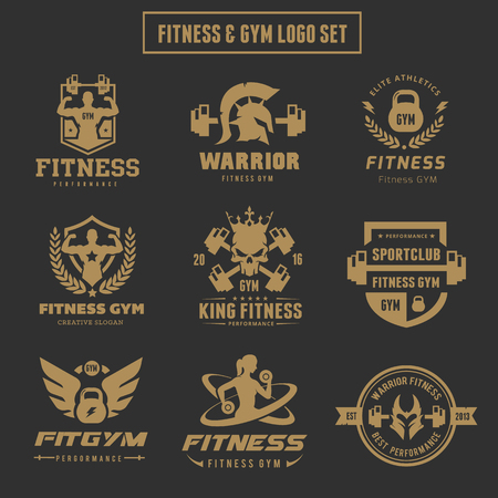 Sports and GYM logo setのイラスト素材