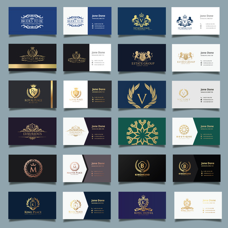 A luxury business card template setのイラスト素材