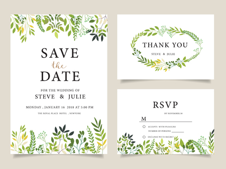 Wedding invitation cards.のイラスト素材