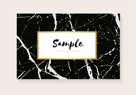 Luxury business card with marble background and modern texture  vector templateのイラスト素材