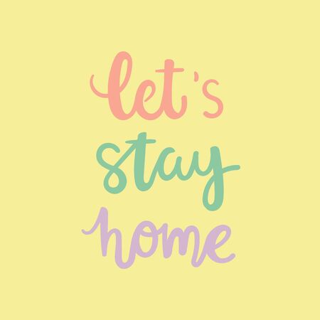Stay home, stay safe poster design vector.のイラスト素材