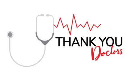 Thank you doctor and Nurses and medical personnel team for fighting the coronavirus. Thank you heroes, vector illustrationのイラスト素材