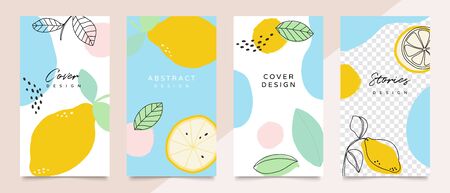 Design backgrounds for social media post and stories. Photo frame template for shop , fashion, blog, web ads. Trendy Memphis design cover. Abstract shape with minimal design. Vector  illustration.のイラスト素材