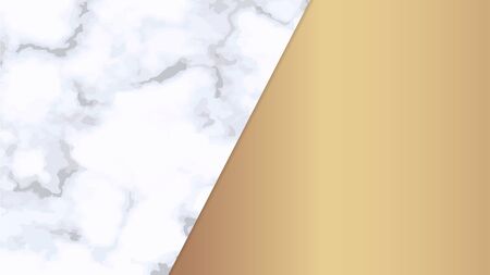 Luxury Gold Marble texture background vector. Panoramic Marbling texture design for Banner, invitation, wallpaper, headers, website, print ads, packaging design template.のイラスト素材