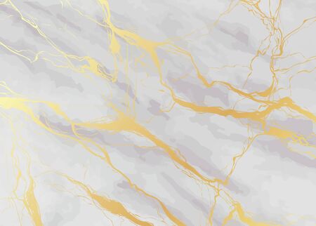 Luxury Gold Marble texture background vector. Panoramic Marbling texture design for Banner, invitation, wallpaper, headers, website, print ads, packaging design template.のイラスト素材